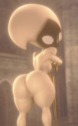 1girls 3d 3d_animation animated ass ass_shake big_ass bubble_butt fat_ass female female_only hollow_knight hollow_knight:_silksong huge_ass lace_(hollow_knight) large_ass looking_at_viewer looking_back no_sound nurico shaking_ass solo staff thick_ass thick_thighs video white_body wide_hips