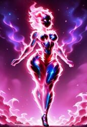 1girls ai_generated breasts darkeffect elemental_creature elemental_humanoid female female_focus female_only fire fire_creature fire_hair fire_humanoid flame flames nude pink_body pink_flames pink_skin solo solo_female solo_focus wide_hips