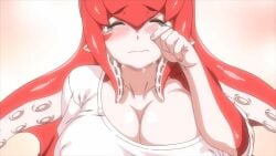 1girls 2025 20s ajin_ga_osuki_nan_desu_ne animated bare_shoulders blush closed_eyes collarbone female female furry furry_with_non-furry interspecies large_breasts monster monster_girl octopus octopus_eyes octopus_girl puru_(ajin_ga_osuki_nan_desu_ne) queen_bee_(animation_studio) small_breasts squid_girl straight tagme tears tentacle tentacle_hair zoophilia