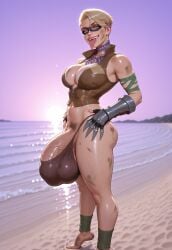 1futa ai_generated balls batman:_arkham_origins batman_(series) big_balls big_breasts big_penis blonde_hair breasts civitai copperhead copperhead_(arkham_origins) copperhead_(dc) dc_comics futa_only futanari futazealot panties penis