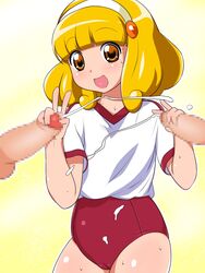 censored clothing cum gym_uniform handjob pretty_cure saga_inu smile_precure tagme threesome yayoi_kise