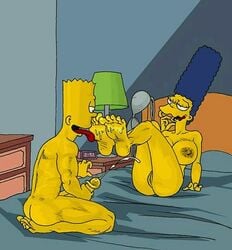 barefoot bart_simpson feet female foot_fetish human incest male marge_simpson straight tagme the_fear the_simpsons