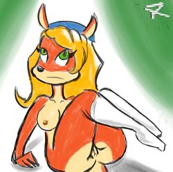 anthro bandicoot captainr coco_bandicoot color crash_(series) crash_of_the_titans female female_only fur furry mammal marsupial solo