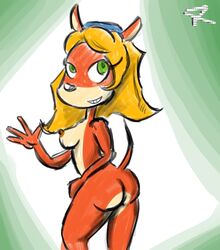 anthro bandicoot captainr coco_bandicoot color crash_(series) crash_of_the_titans female female_only fur furry mammal marsupial solo