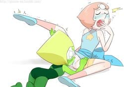 cunnilingus gem_(species) gnome-no oral pearl_(steven_universe) peridot_(steven_universe) shaking steven_universe tagme