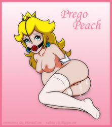 elbow_gloves gag gloves mario_(series) nintendo pregnant princess_peach s2x tagme