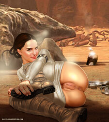 actress anus ass attack_of_the_clones bottomless brown_eyes brown_hair butt celebrity fat_mons female female_only human innie_pussy kinkyjimmy lips looking_at_viewer mandalorian_armor mandalorian_helmet natalie_portman no_panties padme_amidala pale-skinned_female pale_skin pants_down plump_labia posing puffy_pussy pussy real_person realistic smile solo star_wars