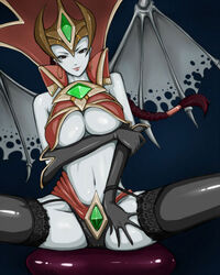 artist_request blizzard_entertainment blood_queen_lana'thel icecrown icecrown_citadel northrend san'layn scourge_(warcraft) source_request thighhighs vampire warcraft wings world_of_warcraft