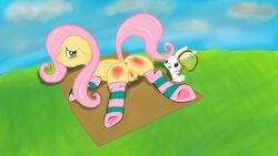 angel_bunny fluttershy_(mlp) friendship_is_magic madsaurax my_little_pony straight_hair