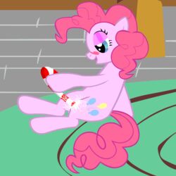 animal animated candy_cane candy_cane_insertion female friendship_is_magic my_little_pony pinkie_pie_(mlp) sleufeet straight_hair tagme vagina