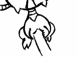 animated black_and_white exed_eyes flipnote furry gliscor pokemon