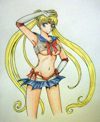 1girls bishoujo_senshi_sailor_moon blonde_hair clothing dead-kittens3 erect_nipples erect_nipples_under_clothes female panties sailor_moon see-through see-through_clothing skirt small_breasts tagme usagi_tsukino