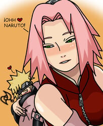 anilingus ass_sniffing blush closed_eyes face_in_ass female grabbing_another's_ass hands_on_ass heart huge_ass human looking_down looking_pleasured male naruto naruto_shippuden omarsin pulling sakura_haruno smothering spanish_text straight text uzumaki_naruto wide_hips