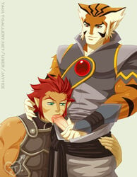 clothed_sex clothing duo erection fellatio gay incest jaytee lion-o male male_only oral oral_sex penis thundercats thundercats_2011 tygra