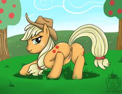 applejack_(mlp) earth_pony equine female female_only friendship_is_magic fur lew-legend my_little_pony pony smooth_skin solo tagme