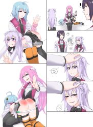 female female_only gakusen_toshi_asterisk multiple_girls spanking tagme