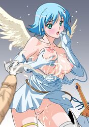 angel censored cum highres nanael open_clothes open_shirt queen's_blade queen's_blade rudoni sword weapon wings