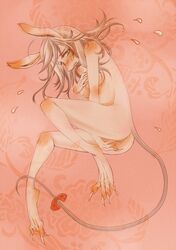 animal_ear anthro ass barefoot blush breasts claws feet final_fantasy final_fantasy_ix freija_crescent freya_crescent furry masturbation nude pussy_juice straight_hair tail toe_spread toes