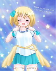 color cosplay female female_only human humanized jirachi jirachi_(cosplay) pokemon pokemon_(cosplay) pokemon_(species) pokemon_rse rule_63 solo straight_hair