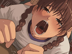 blush endured_face game_cg nanase_ruo open_mouth real_intention scream sex tears twin_braids