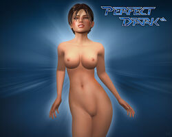 breasts color female female_only front_view human joanna_dark nude perfect_dark solo standing tagme vulva