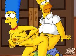 breasts clothes color female homer_simpson human indoors male marge_simpson nipples sex straight tagme the_simpsons xl-toons.com