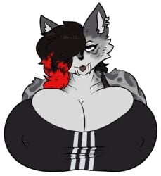big_breasts breasts bust_portrait cleavage female furry huge_breasts mexifurfoof tagme