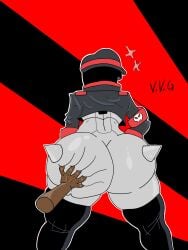 groping_ass huge_ass robot_commander_(bingbingzi) shortstack thick_thighs