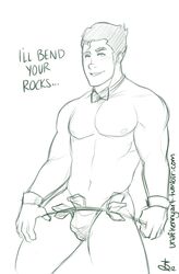 1boy avatar_legends bolin english_text male male_only smooth_skin text the_legend_of_korra thong thong_only thong_pull unafkennyart underwear