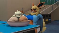 bbw big_breasts breasts chubby cleavage eeveelution female flareon furry huge_breasts kingofthekabuto pokemon pokemon_(species) queenofthekabuto tagme thick_thighs wide_hips