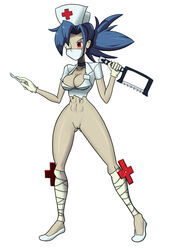 blue_hair positronicbrain skullgirls tagme valentine_(skullgirls)