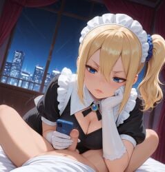 1boy 1girl 1girls 2026 ai ai_generated anime_character annoyed annoyed_expression blonde_hair blue_eyes civitai disgust disgusted disgusted_expression disgusted_face disgusted_look dominant dominant_female domination ejaculation_control female female_focus femdom foreskin glove gloved gloved_handjob gloved_hands gloves handjob hayasaka_ai heavy_blush hi_res high_quality high_resolution highres ignored ignoring ignoring_another ignoring_partner kaguya-sama_wa_kokurasetai_~tensai-tachi_no_renai_zunousen~ looking_at_phone looking_away maid maid_apron maid_cap maid_dress maid_headdress maid_outfit maid_uniform male male_pov mommy mommy_kink mommydom no_sex patreon phone phone_call phone_in_hand playing_with_penis plump_lips pov pov_male self_upload side_ponytail small_penis small_penis_handjob small_penis_humiliation sph stable_diffusion submissive submissive_male tiny_penis twitter uncensored uncircumcised uncut unimpressed upscaled using_phone viewer viewer_pov white_gloves yuckle