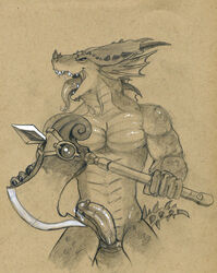 lizardman lizardman_(soul_calibur) male male_only solo soul_calibur tagme tush