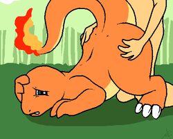 charmander color female fire interspecies male nintendo nude pokémon_(species) pokemon pokemon_rgby pokephilia sex straight tail tail_fire vaginal_penetration