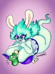 1boy 1girls anthro ass ass_crack big_breasts breasts breasts_on_face cleavage clothing dress duo enormous_breasts eyelashes female female_on_top furry gameboyred ghost ghost_girl gigantic_breasts green_hat hat huge_breasts large_breasts long_hair looking_at_another luigi male male/female mario_(series) mario_+_rabbids mario_+_rabbids:_sparks_of_hope midnite_(mario_+_rabbids) nintendo open_mouth purple_dress rabbid rabbit short_hair smile smothering smothering_breast straight teal_hair white_body