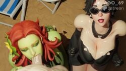 1boy 2girls 3d big_breasts big_penis blowjob catwoman deepthroat fortnite longer_than_one_minute no_sound poison_ivy shorter_than_two_minutes tagme video