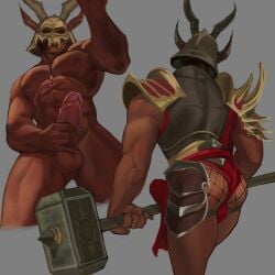 big_ass big_penis boy gay male_only mortal_kombat mortal_kombat_11 muscles rosemary02 shao_kahn thick_ass