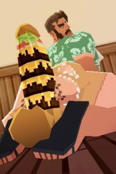 1boy 3d 3d_(artwork) 3d_artwork cxckparty dildo gay kneeling looking_behind male male_only on_floor on_the_floor ricky_(cxckparty) rubbing_ass solo solo_male tagme