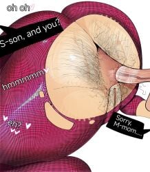 1boy 1girls ? anal anal_grip anal_hair anal_tugging anus apologizing ass ass_focus big_ass bubble_butt cameltoe dat_ass dumptruck_ass english_text flashing flashing_ass gripping_ass gripping_cock gripping_penis guitisidart hairy hairy_anus hairy_ass hairy_pussy heart hearts huge_ass incest irasutoya leggings light-skinned_female light-skinned_male light_skin mature_female milf mom_and_son mommy mother_and_son offscreen_character older_female on_knees penis penis_only presenting presenting_anus presenting_ass presenting_hindquarters pubes pubes_on_cock pubic_hair ripped_clothing ripped_leggings ripped_pants ripped_yoga_pants shiny_skin simple_background speech_bubble swamp_ass sweat sweaty_ass sweaty_butt testicles thick_thighs useless_clothing wardrobe_malfunction white_background yoga_pants