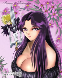 1girls black_hair breasts cleavage human large_breasts long_hair pale-skinned_female pale_skin pandora_(saint_seiya) saint_seiya shounen_jump specters tagme villainess wyvern_radamanthys