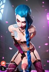 ai_generated arcane arcane_jinx big_breasts big_penis blue_hair cock colored cum dick fluids futanari futanari/female jinx_(league_of_legends) long_hair long_penis masturbation nipple_piercing nipples nude nude_futanari penis pink_eyes pink_nipples pircing sexy sexy_body sexy_pose small_breast testicles white_body white_girl white_skin