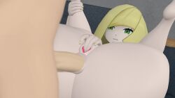 1boy 1girls 3d anal anal_sex animated ass ass_focus blonde_hair curvy faceless_male fingering game_freak huge_ass large_ass light-skinned_female long_hair lusamine_(pokemon) masturbating_while_penetrated masturbation milf mr_chazz80 nintendo pokemon sex sfm sound source_filmmaker straight straight tagme vibrator vibrator_in_pussy video yellow_eyes