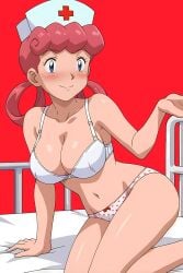 1boy nurse_joy paulinebabe pokemon