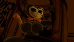 1female 1girls 3d 3d_model afraid airplane_ears barrel bendy_and_the_dark_revival bendy_and_the_ink_machine bendy_fem bendy_the_dancing_demon big_eyes black_body boobs_out bowtie breasts breasts_out darling_(cally3d) demon demon_girl female female_focus female_only fully_naked fully_naked_female fully_nude fully_nude_female hiding imp ink nipples nipples_bulge nipples_out nipples_outside nipples_visible no_bra no_panties nude nude_female one_glove only_female red_bowtie scared scared_expression sharp_fangs sharp_teeth solo solo_female solo_focus south_shaed_(dreams_come_true_studio) tits_out vr vr_media vrc vrchat vrchat_avatar vrchat_media vrchat_model yellow_gloves