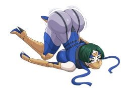 1girls ass ass ass_focus big_ass big_butt bodysuit defeat defeated face_down_ass_up faint fainted female_only gloves green_hair high_heel_boots high_heels huge_ass huge_butt knocked_out kunoichi leotard ninja ninja-8004 oc original_character short_hair short_hair_female solo solo_female solo_focus tagme unconscious