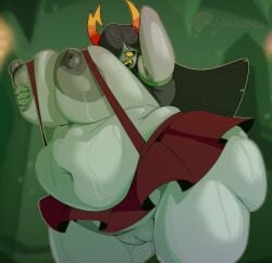 bbw big_breasts bronya_ursama chubby fat gnausea gnauseating hiveswap homestuck nipples obese overweight tagme thick_thighs