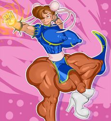 1futa a- chun-li futa_only futanari huge_nipples hyper_nipples intersex solo street_fighter tagme