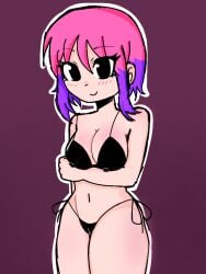 bikini black_eyes blush desconocidow ramona_flowers scott_pilgrim smile