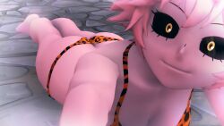 3d :) alien_girl animal_print animal_print_bra animal_print_thong ashido_mina ass bare_legs barefoot black_sclera boku_no_hero_academia bones_(company) bra breasts butt_crack buttocks cleavage clothing colored_sclera colored_skin curly_hair curvy curvy_figure darkrim eyelashes feet female female_only frizzy_hair high_school_student horns huge_ass large_ass large_breasts legs leopard_print leopard_print_bra leopard_print_thong leopard_print_underwear looking_at_viewer lying mina_ashido my_hero_academia on_stomach orange_bikini pink_hair pink_skin pov round_ass selfie sexy_body sexy_smile short_hair shounen_jump shueisha smile solo student swimsuit teen teen_girl teenage teenage_girl teenager thong toes underwear yellow_eyes young