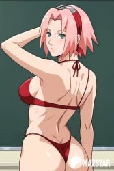 ass ass ass_up bikini bikini_bottom bikini_top blush butt_jiggle curvy curvy_body curvy_female curvy_figure curvy_hips happy looking_at_partner looking_at_viewer looking_back looking_pleasured mommy mommy_long_legs naruto naruto:_road_to_ninja naruto:_the_last naruto_(classic) naruto_(series) naruto_pixxx naruto_shippuden ninja pink_hair pink_nipples red_bikini red_bikini_bottom red_bikini_top sakura_haruno sakura_haruno shinobi tease thick_ass thick_butt thick_hips thick_legs thick_thighs